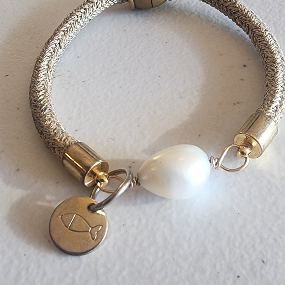 Real Pearl boateak Bracelet with Fish Charm Tending Jewelry - Picture 7 of 7